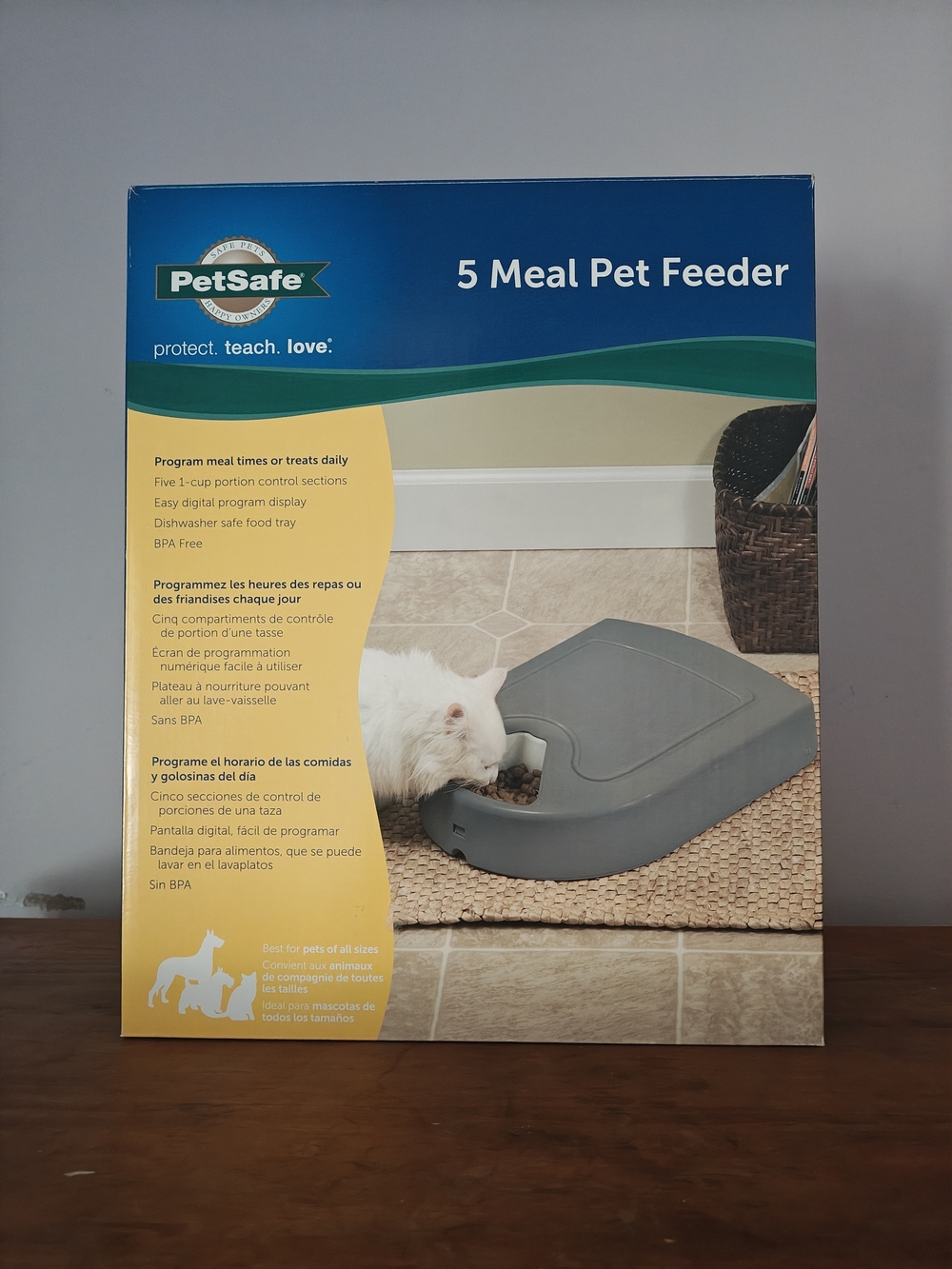 PetSafe 5 Meal Pet Feeder in Gray